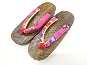 未使用品　焼桐子供用下駄(21センチ)